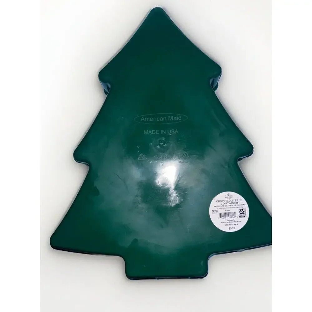 2 Christmas Tree Food Storage Container Plastic Cookie Storage Walmart NEW